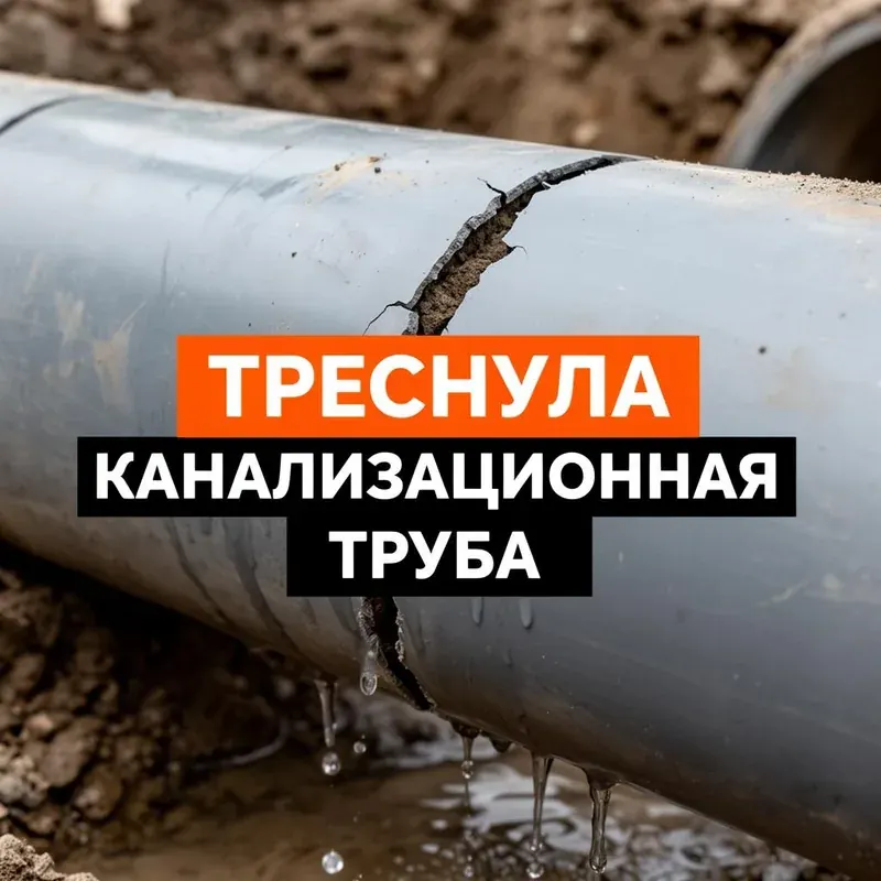 Треснула канализационная труба: что делать и как починить