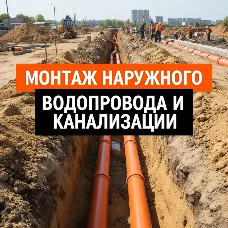 Монтаж наружного водопровода и канализации: правила и нормы