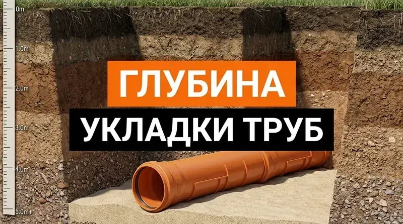 Глубина укладки канализационной трубы: нормы и практика