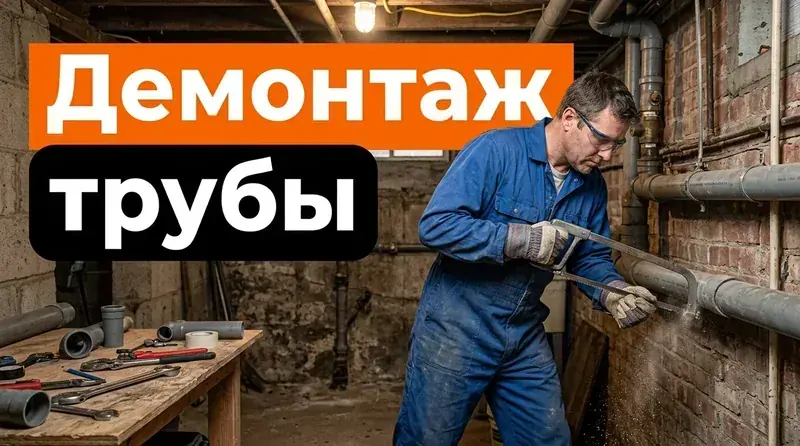Демонтаж канализационной трубы: пошаговая инструкция