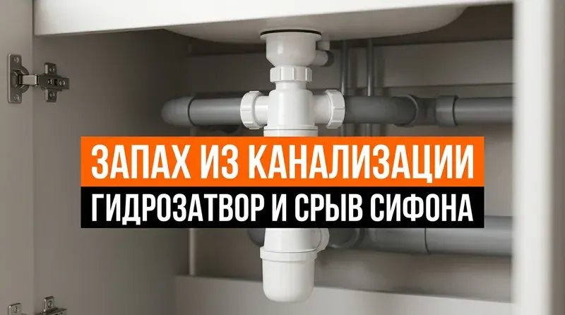 Запах из канализации: гидрозатвор, сорванный сифон и срыв вакуума
