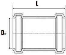 Схема муфта ПВХ Хемкор ремонтная надвижная